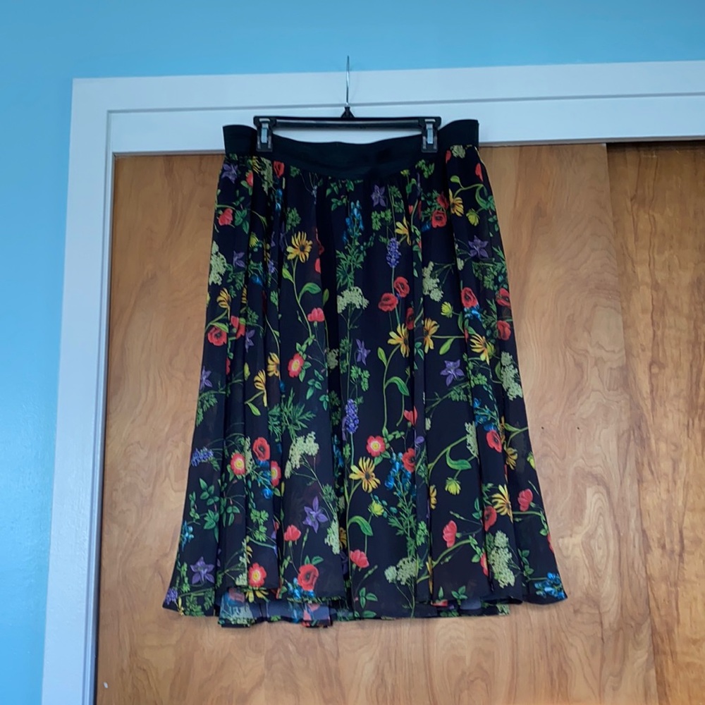 Torrid Black Flora Skirt